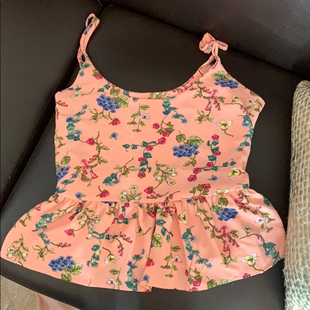 Cute pink and flowery blouse